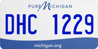 MI license plate DHC1229