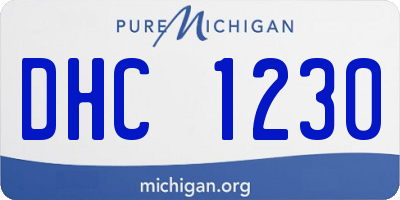MI license plate DHC1230