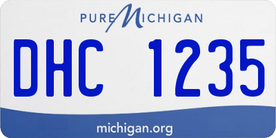 MI license plate DHC1235