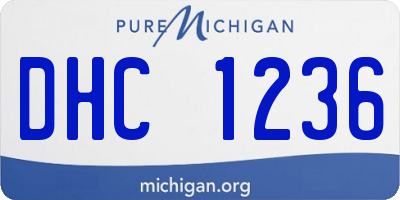 MI license plate DHC1236