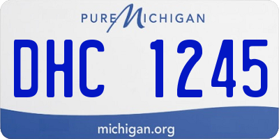 MI license plate DHC1245
