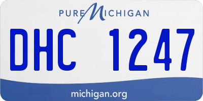 MI license plate DHC1247