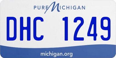 MI license plate DHC1249