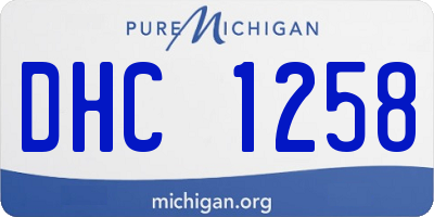 MI license plate DHC1258