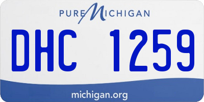 MI license plate DHC1259