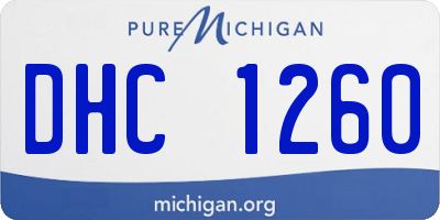 MI license plate DHC1260