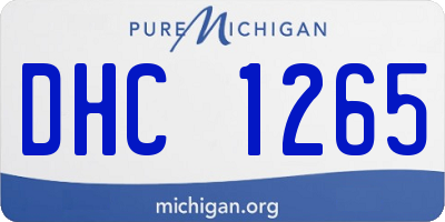 MI license plate DHC1265