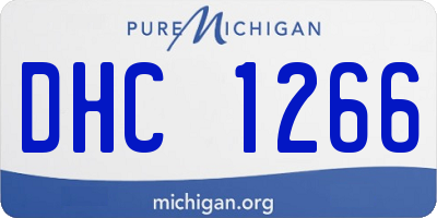 MI license plate DHC1266