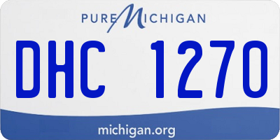 MI license plate DHC1270