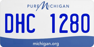 MI license plate DHC1280