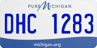 MI license plate DHC1283