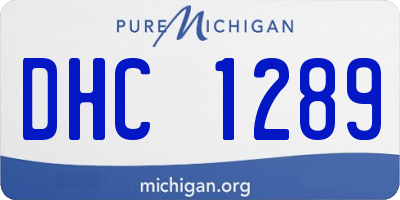 MI license plate DHC1289