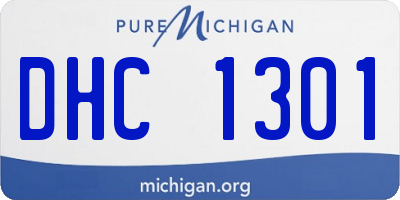 MI license plate DHC1301