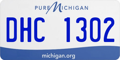 MI license plate DHC1302