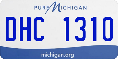 MI license plate DHC1310