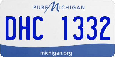MI license plate DHC1332