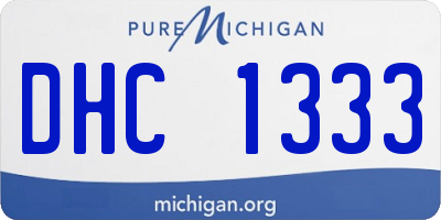 MI license plate DHC1333