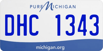 MI license plate DHC1343