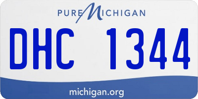 MI license plate DHC1344