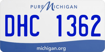 MI license plate DHC1362