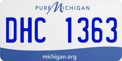 MI license plate DHC1363