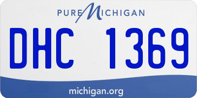 MI license plate DHC1369