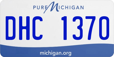MI license plate DHC1370