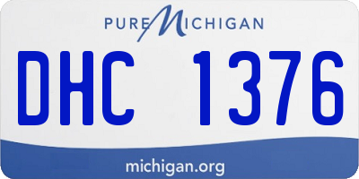 MI license plate DHC1376