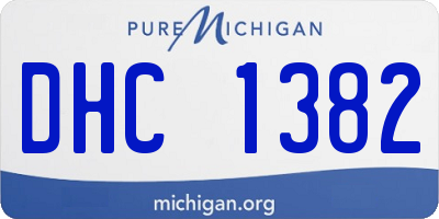 MI license plate DHC1382