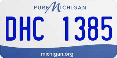 MI license plate DHC1385