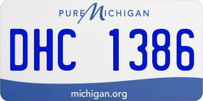 MI license plate DHC1386