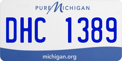 MI license plate DHC1389