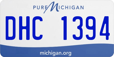 MI license plate DHC1394