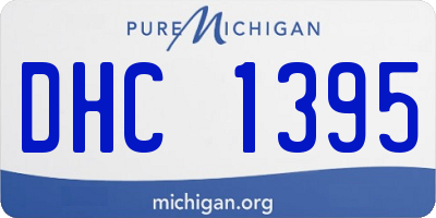 MI license plate DHC1395