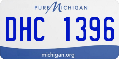 MI license plate DHC1396