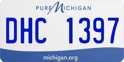 MI license plate DHC1397