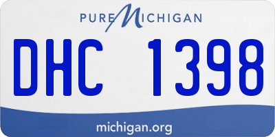 MI license plate DHC1398