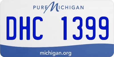 MI license plate DHC1399