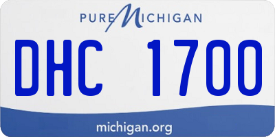 MI license plate DHC1700