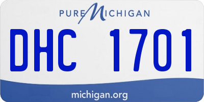 MI license plate DHC1701