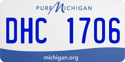 MI license plate DHC1706