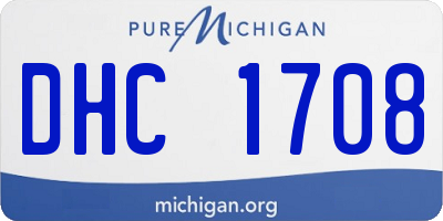 MI license plate DHC1708