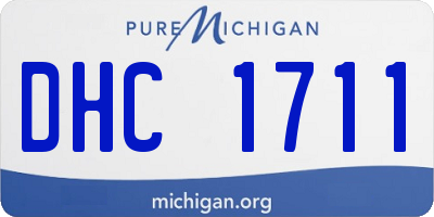 MI license plate DHC1711