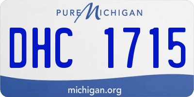 MI license plate DHC1715