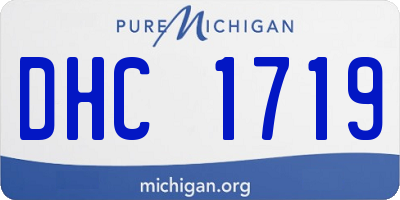 MI license plate DHC1719