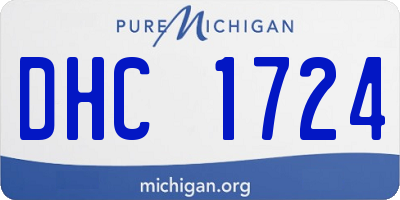 MI license plate DHC1724