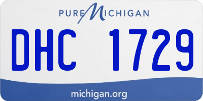 MI license plate DHC1729