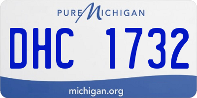 MI license plate DHC1732