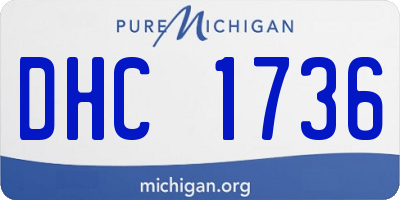 MI license plate DHC1736