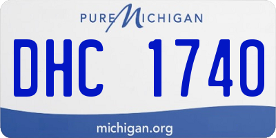 MI license plate DHC1740